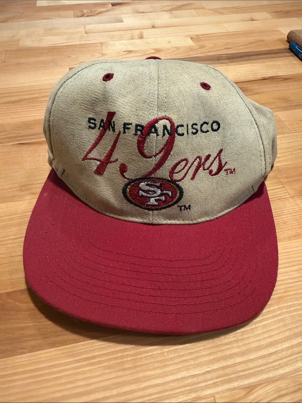 NFL San Francisco 49ers Two-Tone Cap in Red and Cream